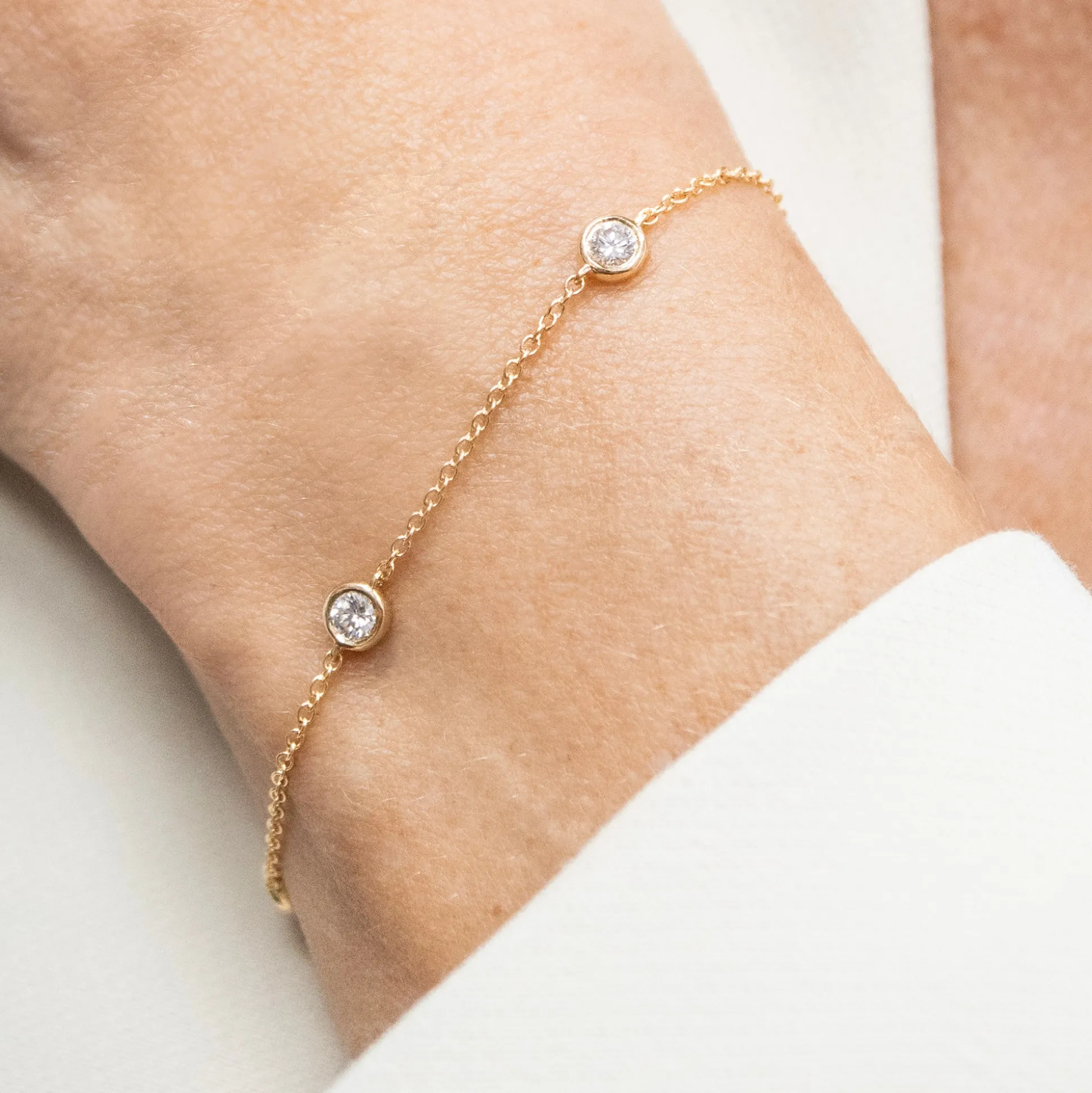 Brazalete bisel 4 Diamantes