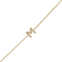Brazalete Una letra Diamantes Mini