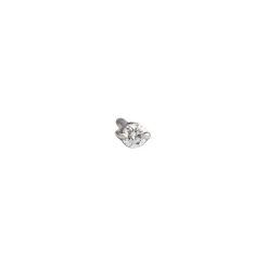 Pendiente Botón 2 grapas diamante (unidad)