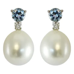 Pendientes Botón Perla (desmontables)